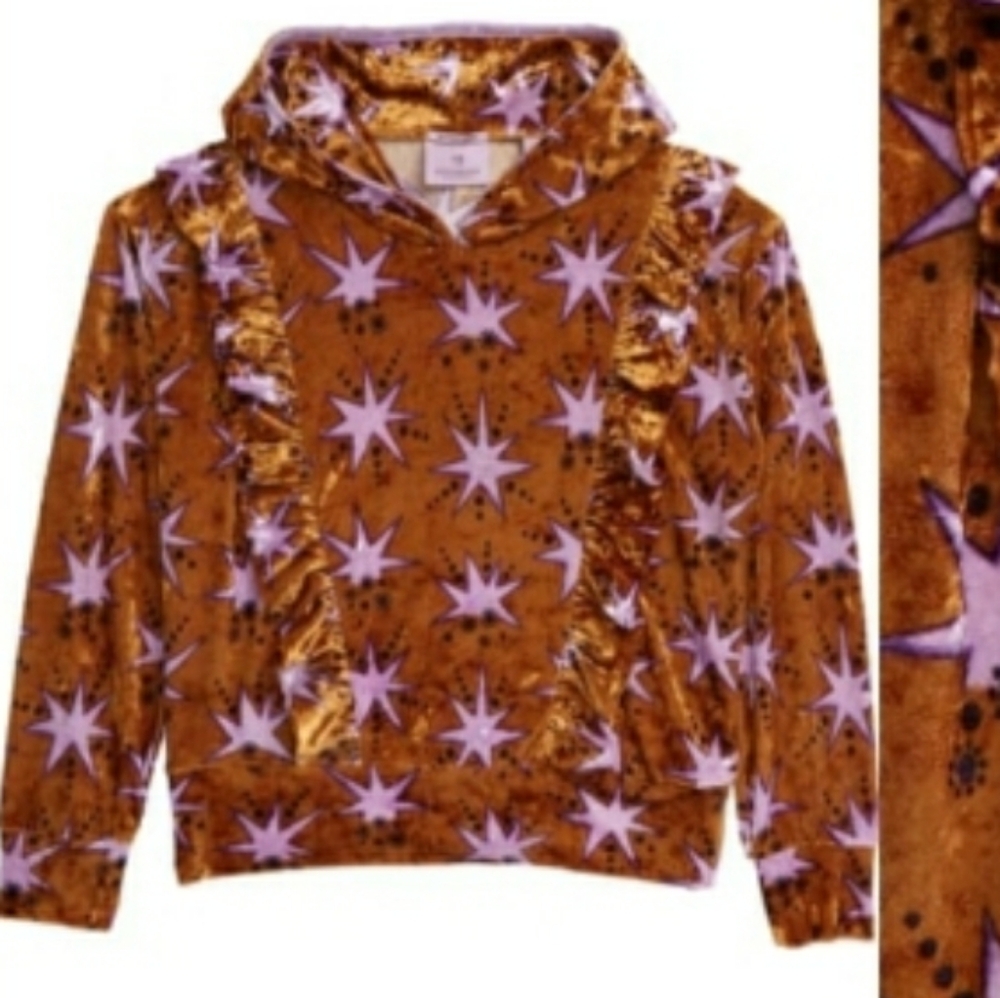 Scotch Soda / Scotch R' Belle Kids Star Print Velour Hoodie